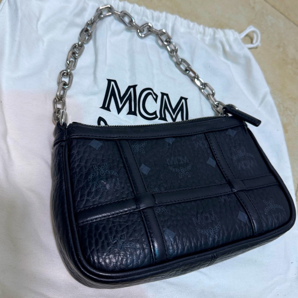 MCM black shoulder bag